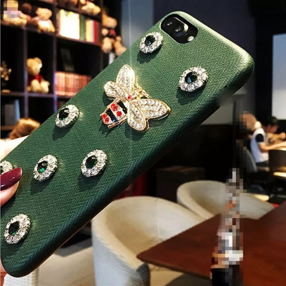 IPHONE 7&8 PLUS Luxury 3D Metal Bee Pearl Case - Picture 2 of 7